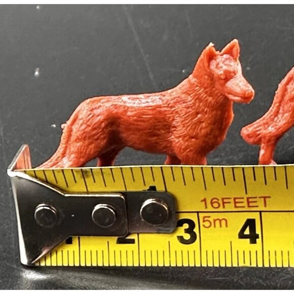 Molded Plastic 1950s Dogs Animals German Shepherd Vtg Tim Mee Marx Auburn ? - Picture 4 of 5